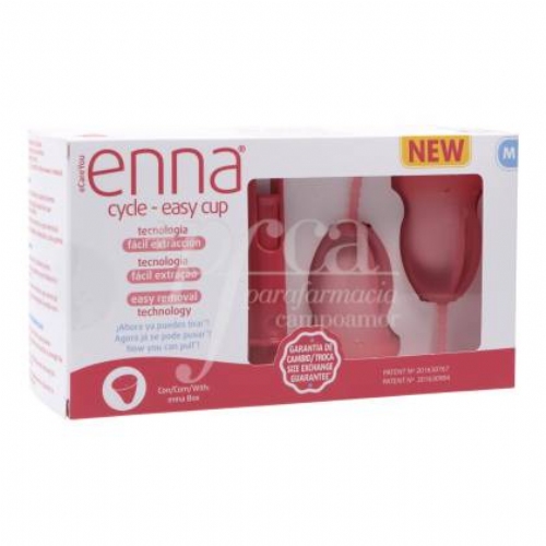 Enna cycle easy cup (2 unidad talla m con aplicador)