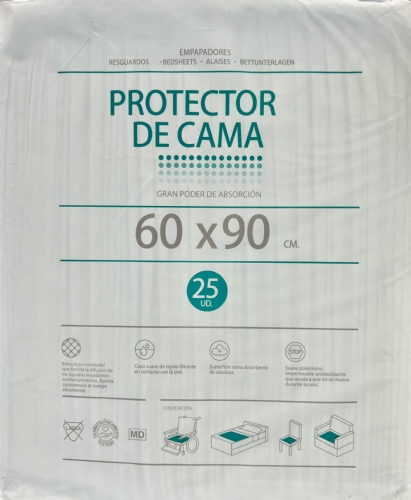 Empapador PROTECTOR 25 unidades cama 60 x 90 