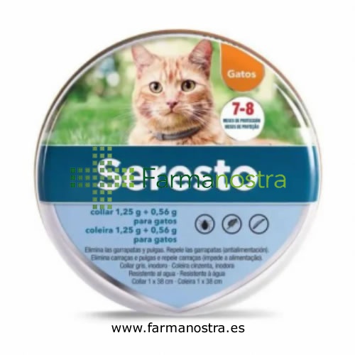 SERESTO 1,25 g + 0,56 g COLLAR PARA GATOS