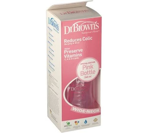 DR BROWN´S NATURAL FLOW biberon ba options (rosa 270 ml)