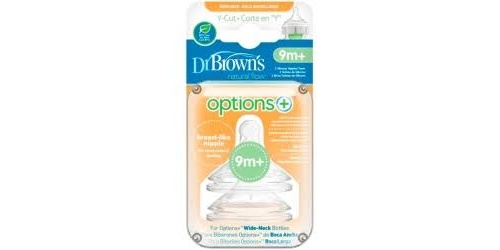 Tetina silicona boca ancha options+ - dr brown´s natural flow (cereales 2 u)