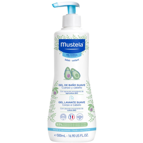 Mustela gel de baño suave  1 envase 500 ml