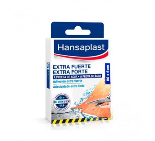 APOSITO ADHESIVO hansaplast extra fuerte (8 tiras 6 cm x 10 cm)