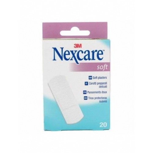 APOSITO ADHESIVO 3m nexcare soft tiras protectoras suaves (20 tiras)