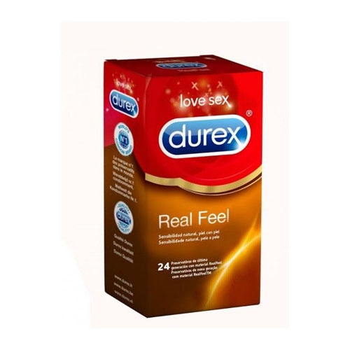 durex real feel preservativo sin latex (24 u)