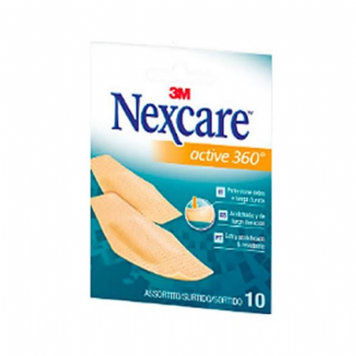 APOSITO ADHESIVO 3m nexcare active 360º (surtido 10 apositos)