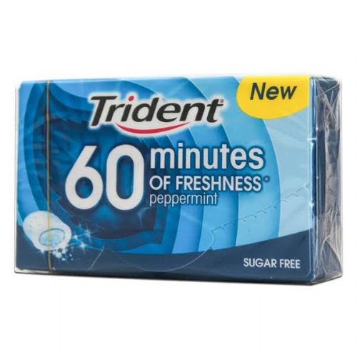 Chicle trident 60 min ment 16u