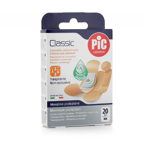 Pic classic con bactericida - aposito adhesivo (20 unidades surtido)