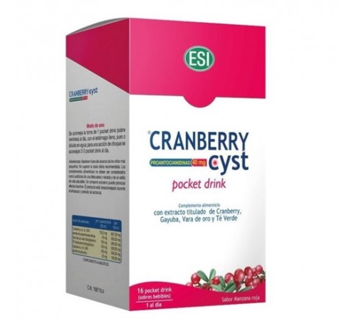 cranberry pocket drink (16 sobres)