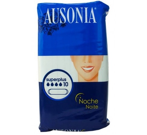 AUSONIA compresas higienicas femeninas (noche superplus 10 u)
