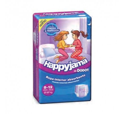 DODOT HAPPYJAMA pañal infantil niña (t- 8 8-12 años 27-57 kg 13 u)