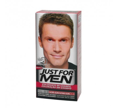 CHAMPU COLORANTE just for men (66 cc castaño oscuro)