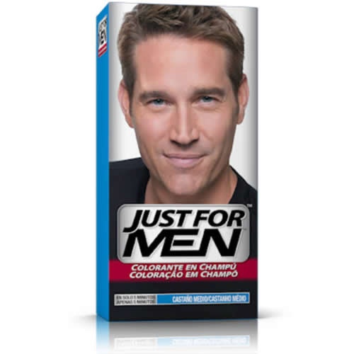 CHAMPU COLORANTE just for men (66 cc castaño medio natural)