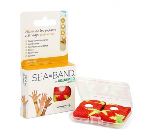 sea band by aquamed active pulsera antimareo (niño 2 u)