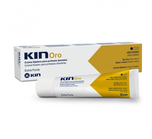 ADHESIVO PROTESIS DENTAL kin oro crema fijadora (75 ml)
