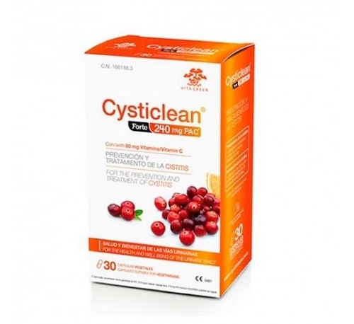 cysticlean forte 240 mg pac (proantocianidinas) (30 capsulas)