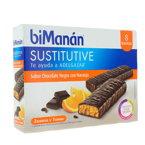 bimanan barrita chocolate negro y naranja (320 g 40 g x 8 u)