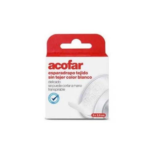 Esparadrapo - acofar tejido sin tejer (1 unidad 5 m x 2,5 cm color blanco)