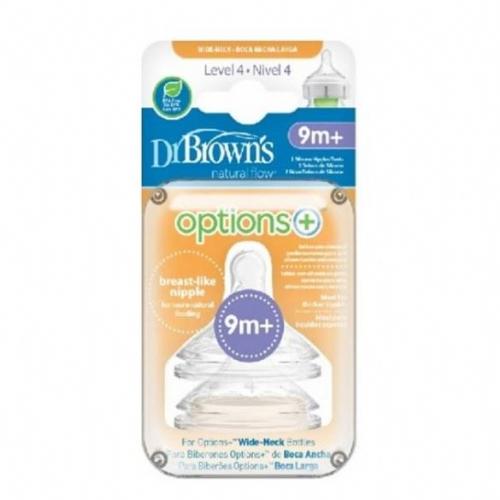 DR BROWN´S NATURAL FLOW tetina silicona boca ancha (comilon n4 2 u)