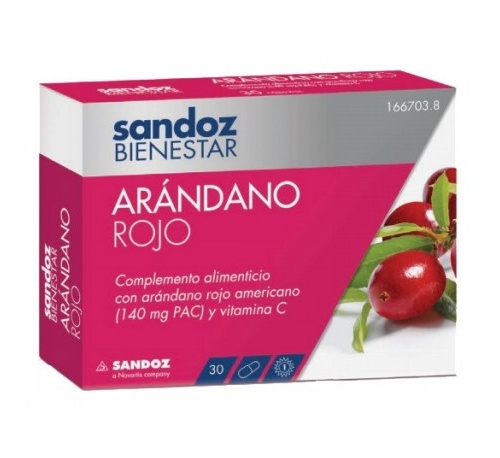 sandoz bienestar arandano rojo cranberry (30 caps)