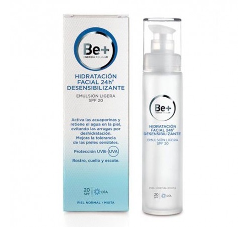EMULSION LIGERA SPF 20 P NORMAL -MIXTA be+ hidratacion facial 24 h desensibilizante (50 ml)