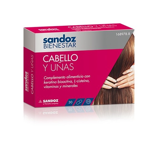 sandoz bienestar cabello y uñas (30 caps)