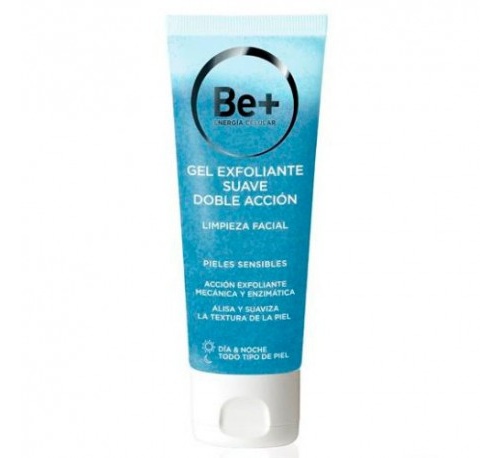 be+ gel exfoliante suave doble accion (75 ml)