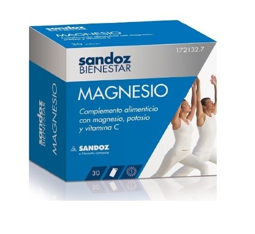 sandoz bienestar magnesio (30 sobres)