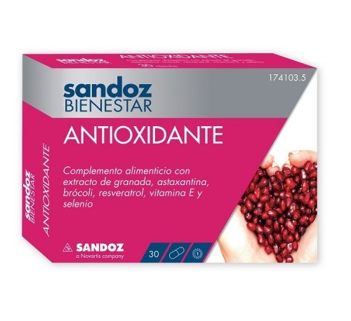 sandoz bienestar antioxidante (30 caps)