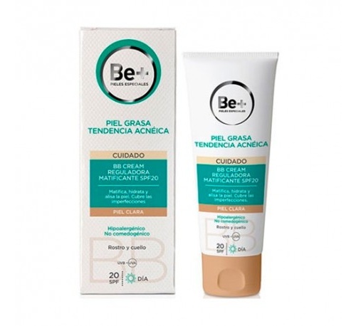 Be+ med acnicontrol evita brillos y granos (1 envase 40 ml con color)