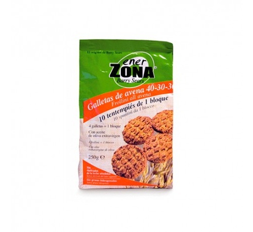 enerzona 40-30-30 snack galletas (avena 250 g 40 galletas)