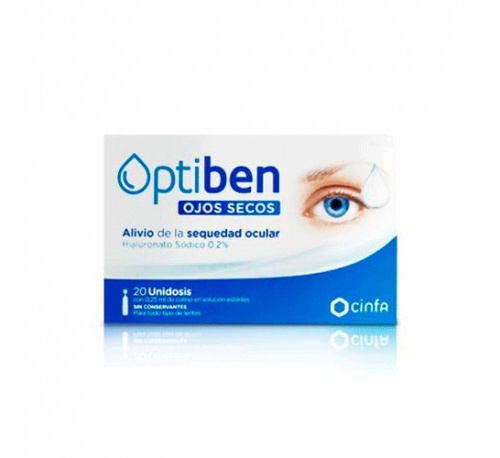 SEQUEDAD OCULAR optiben ojos secos gotas unidosis (0.25 ml 20 amp)