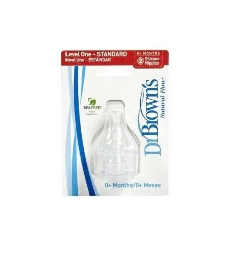 DR BROWN´S NATURAL FLOW ESTANDAR tetina silicona (recien nacido n1 2 u)