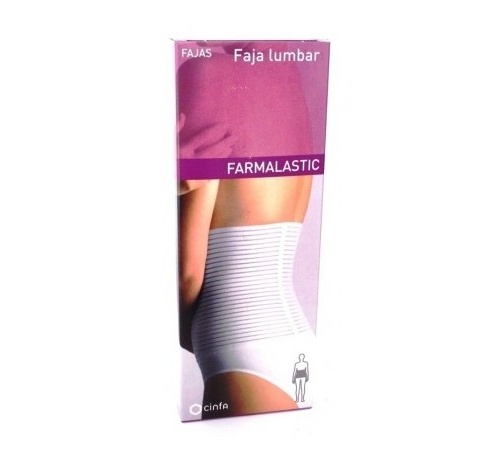 Faja lumbar - farmalastic velcro (blanca t- 4)