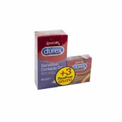 Durex sensitivo contacto total+ durex real feel - preservativos (promocion 12 u + 3 u)