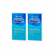 PRESERVATIVOS durex natural plus (12 preservativos 2 cajas)