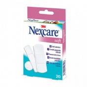 APOSITO ADHESIVO 3m nexcare soft tiras protectoras suaves (surtido 20 u)