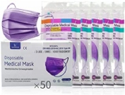 Mascarilla quirurg infantil lila 50 unidades