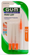 GUM 1412 TRAV-LER cepillo interdental viaje (ultrafino 0.9 mm cilindrico 6u)