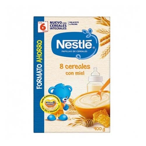 Nestle papilla 8 cereales con miel (1 envase 900 g)