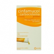 CINFAMUCOL CARBOCISTEINA  750 MG SOLUCION ORAL EN SOBRES , 12 sobres